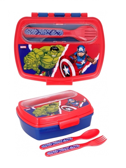 Avengers madkasse med ske og gaffel